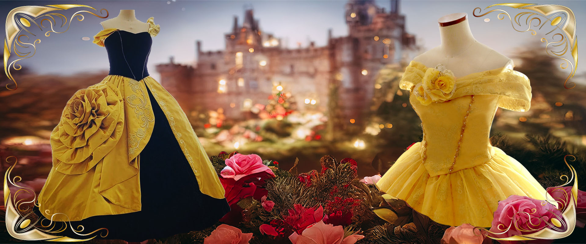 美女と野獣・ベルのドレス風衣装